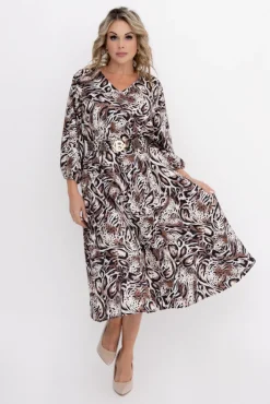 Włoski Sukienka z paskiem VERBIO Wzór 2