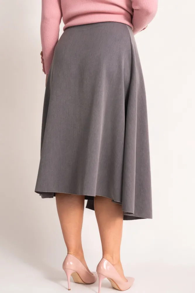 Włoski Szara Spódnica VELEMY
