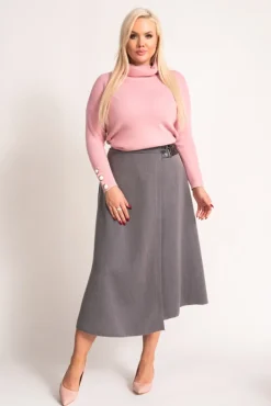 Włoski Szara Spódnica VELEMY