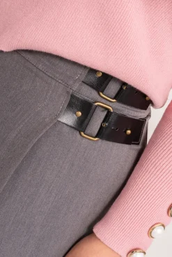 Włoski Szara Spódnica VELEMY