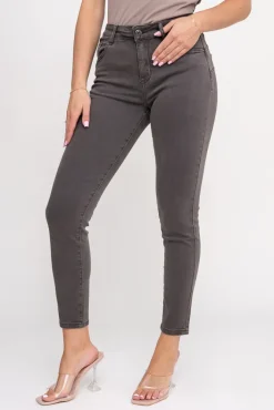 Damskie Włoski Szare Spodnie Jeansowe PERMENIO