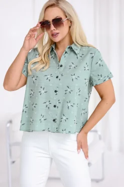 Damskie Polski Szałwiowa Koszula KALIANTI