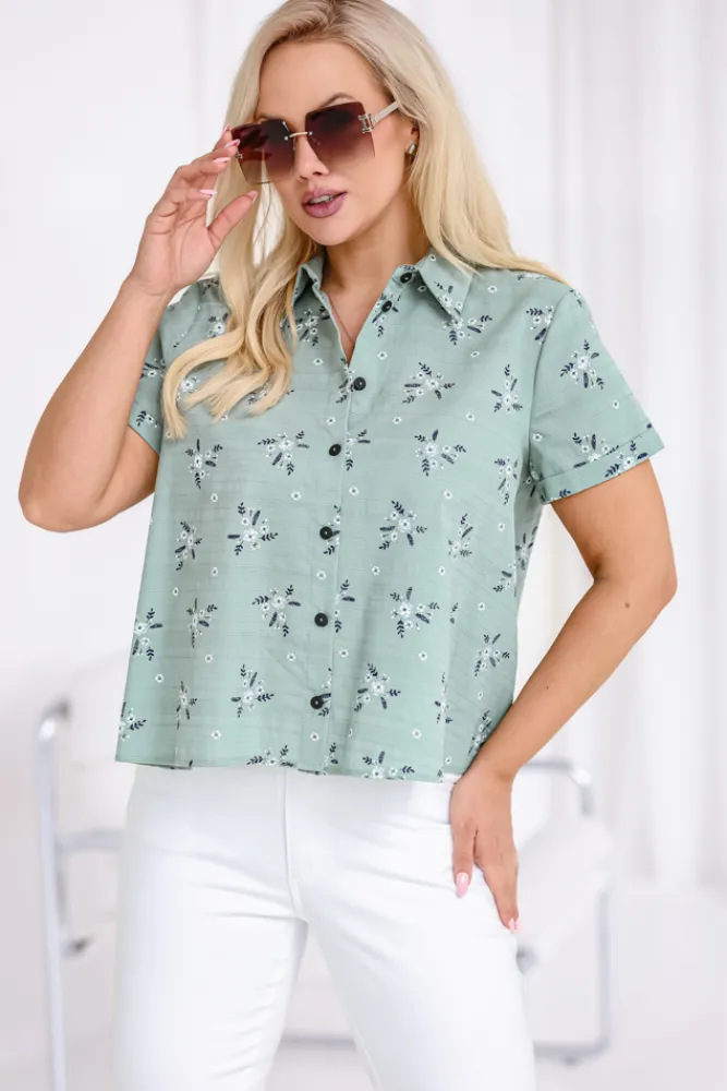 Damskie Polski Szałwiowa Koszula KALIANTI