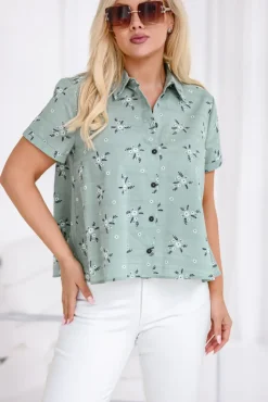 Damskie Polski Szałwiowa Koszula KALIANTI