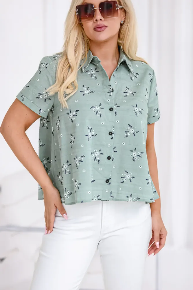 Damskie Polski Szałwiowa Koszula KALIANTI