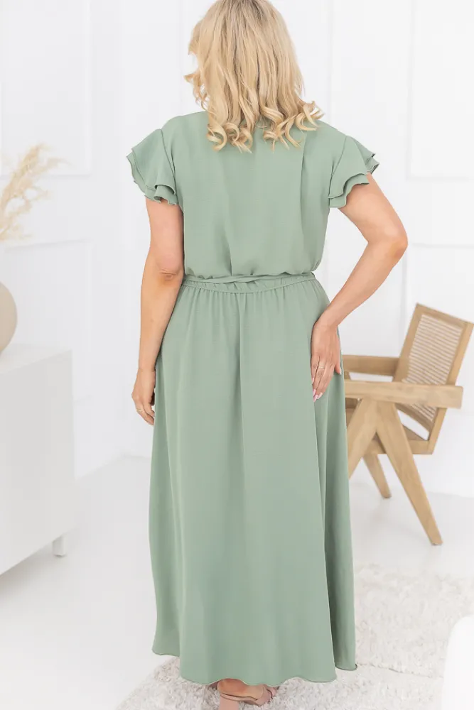 Polski Szałwiowa Sukienka BLANCY