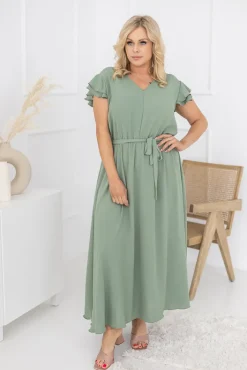 Polski Szałwiowa Sukienka BLANCY