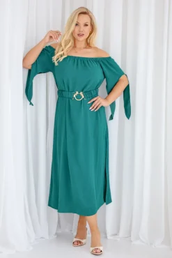 Polski Turkusowa Sukienka DERTUZI