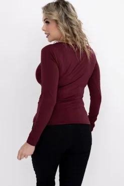 Damskie Włoski Wiśniowa Bluzka NEQTI
