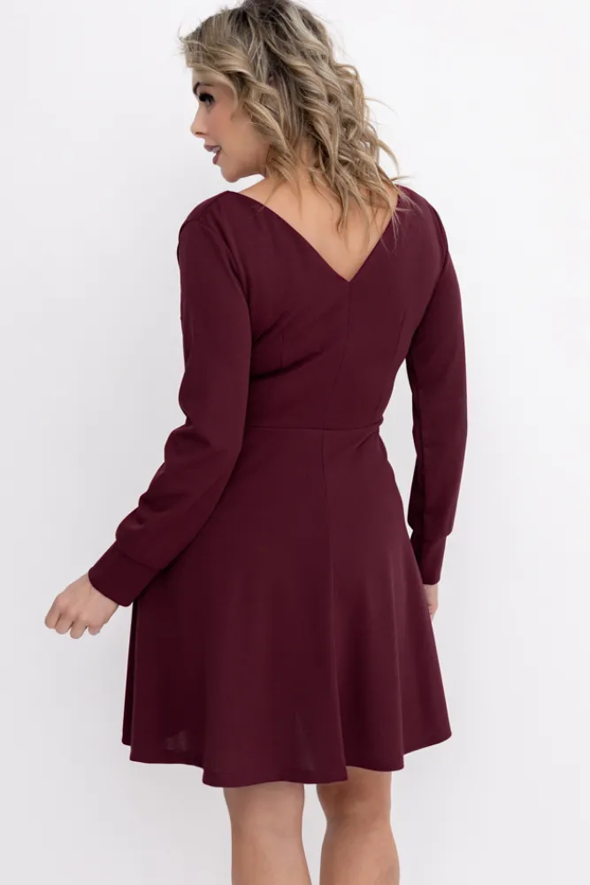 Włoski Wiśniowa Sukienka KIARA