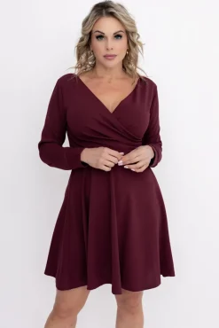 Włoski Wiśniowa Sukienka KIARA