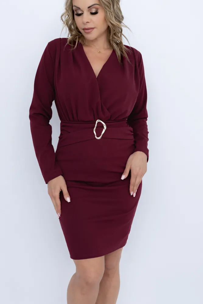 Włoski Wiśniowa Sukienka LITURI