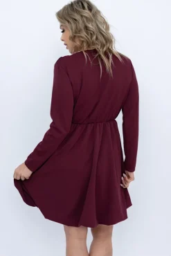 Włoski Wiśniowa Sukienka MILTERI