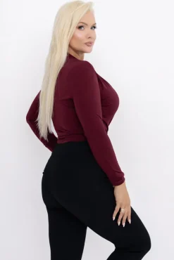 Damskie Włoski Wiśniowe Body LUXI