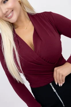 Damskie Włoski Wiśniowe Body LUXI