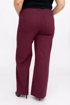 Damskie Włoski Wiśniowe Spodnie BENERDI