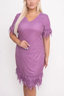 Polski Wrzosowa Sukienka błyszcząca INFLUENCER