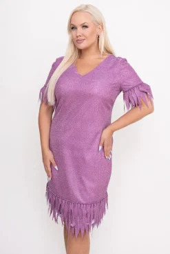 Polski Wrzosowa Sukienka błyszcząca INFLUENCER