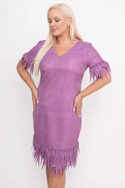 Polski Wrzosowa Sukienka błyszcząca INFLUENCER