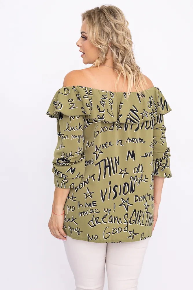 Damskie Polski Zielona Bluzka LOREZIA Wzór 2