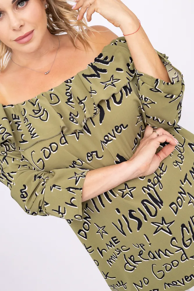 Damskie Polski Zielona Bluzka LOREZIA Wzór 2