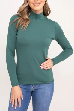 Damskie Polski Zielona Bluzka z półgolfem KERZI