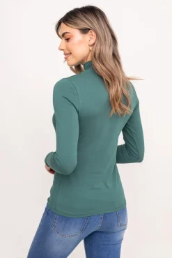 Damskie Polski Zielona Bluzka z półgolfem KERZI