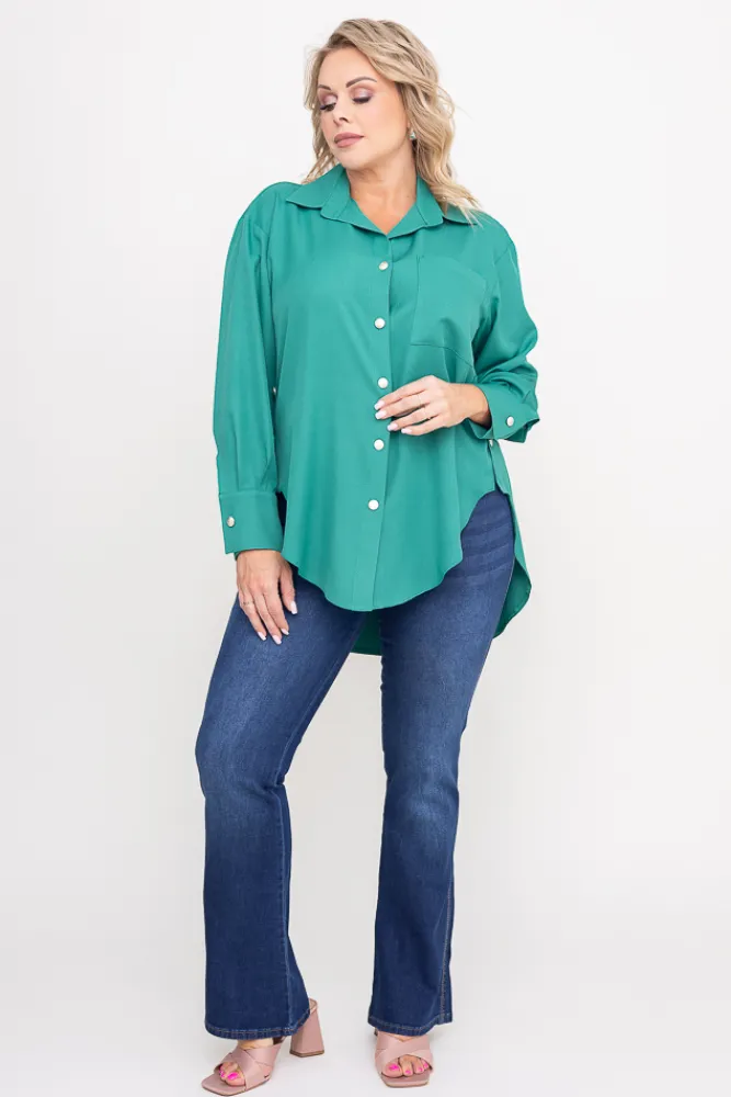 Damskie Polski Zielona Koszula SENTURI