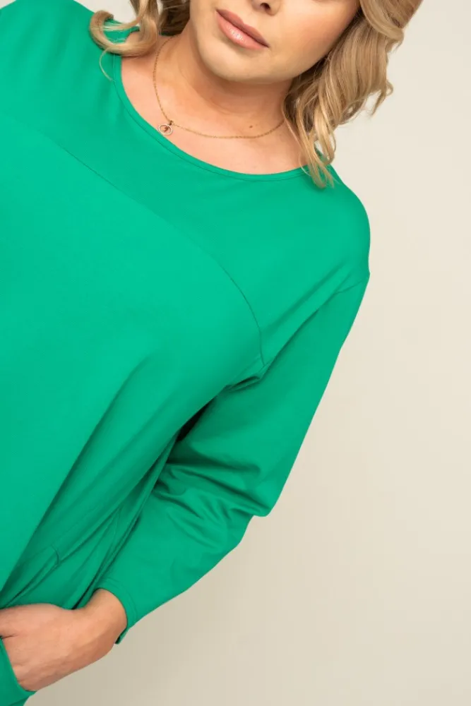 Polski Zielona Sukienka BALIN