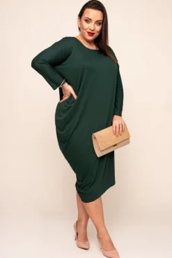 Polski Zielona sukienka CASUAL FASHION