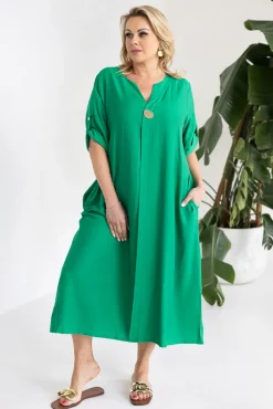 Polski Zielona Sukienka RAYLE