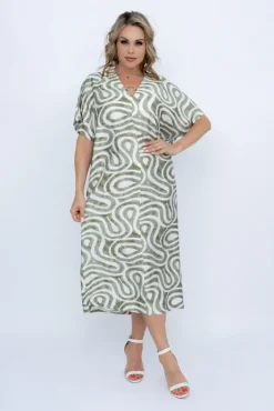 Polski Zielona Sukienka SETERTI