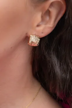 Złote Kolczyki stalowe PANPARI